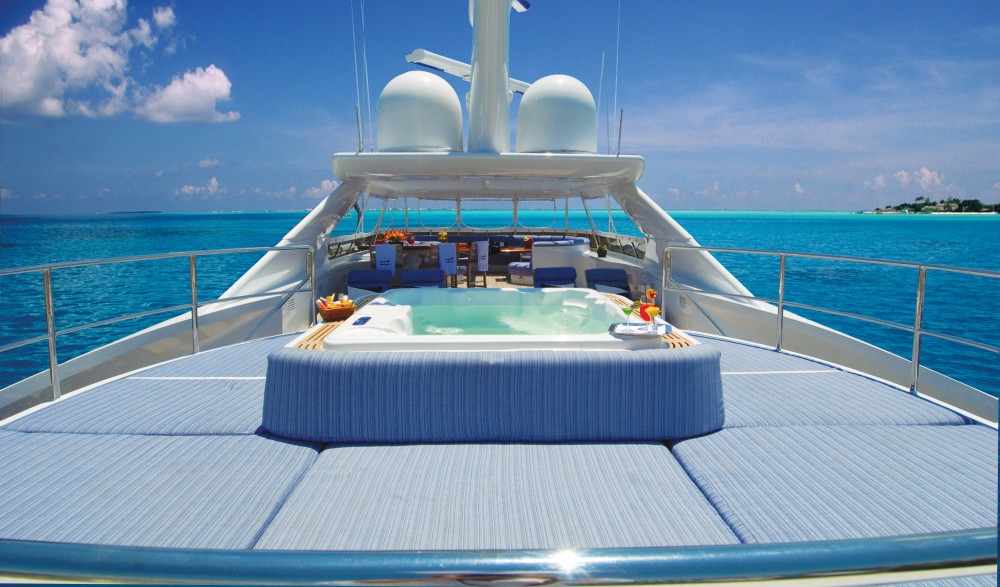 Sunbeds With Jacuzzi Pool Aboard Yacht YOU &AMP;AMP; ME