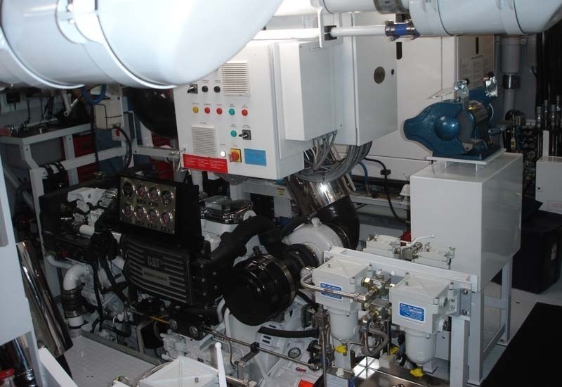 Engine Area On Yacht SYCARA IV