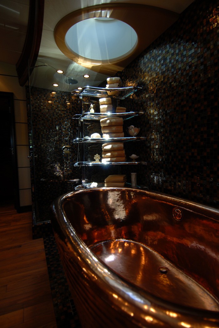 Close Up: Yacht USHER's Bath Pictured