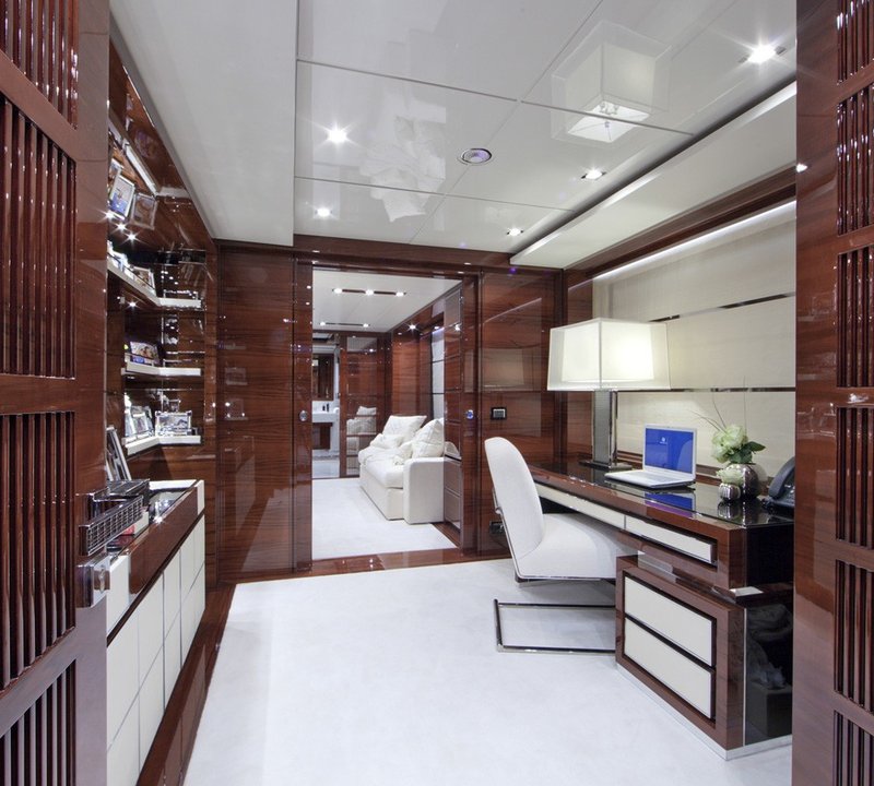Main Master Study Into Cabin On Board Yacht WILD ORCHID I