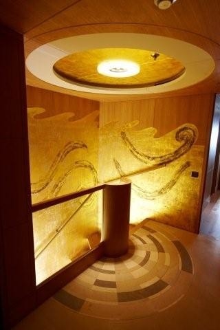 Staircase Leading To Lower Deck On Yacht ALKHOR