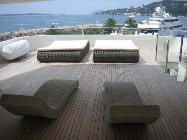 Lounging: Yacht ALKHOR's Top Deck Image