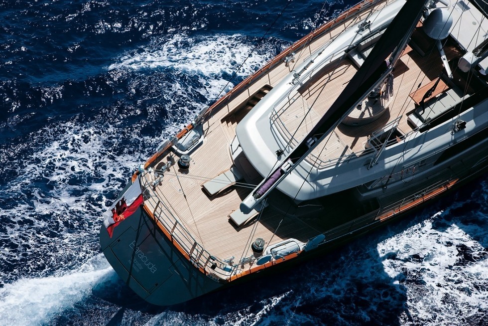 Aft: Yacht BARACUDA VALLETTA's From Above Pictured