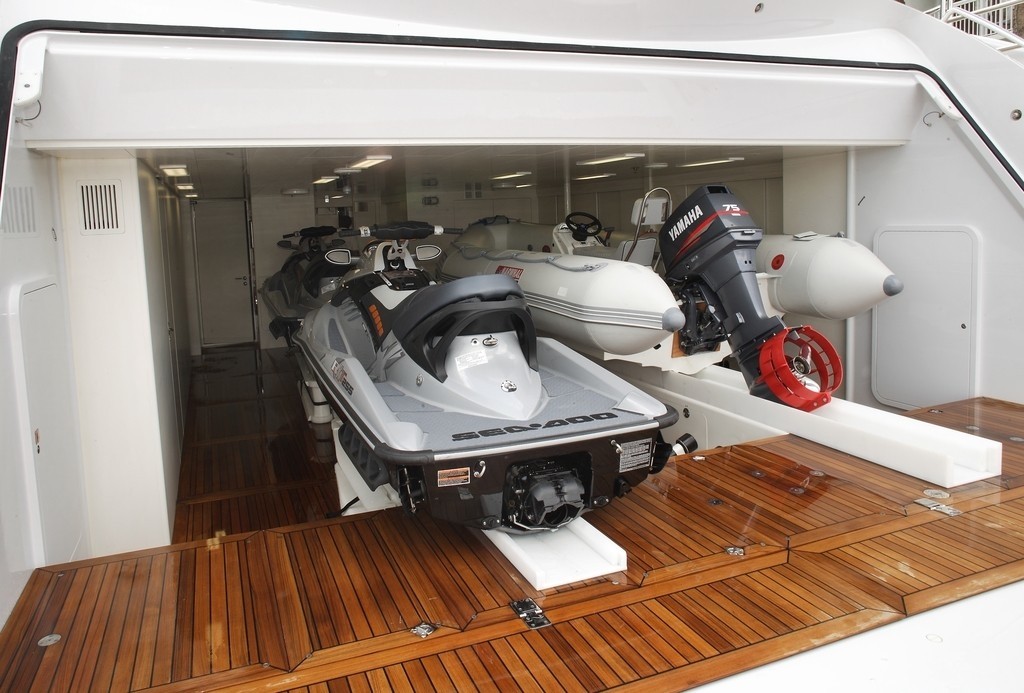 Ship's Tender Portside Aboard Yacht INCEPTION