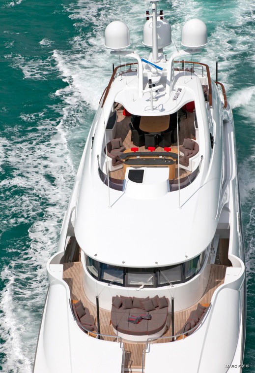 Decks: Yacht LIBERTY's From Above Aspect Photograph