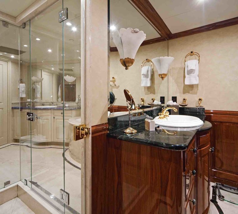 Main Master Bath On Board Yacht ONE MORE TOY