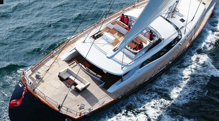 Aft Deck: Yacht PRANA's From Above Aspect Photograph
