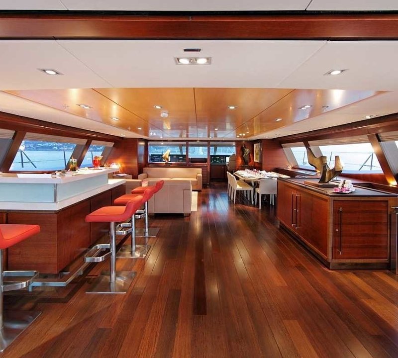 Saloon On Board Yacht PRANA