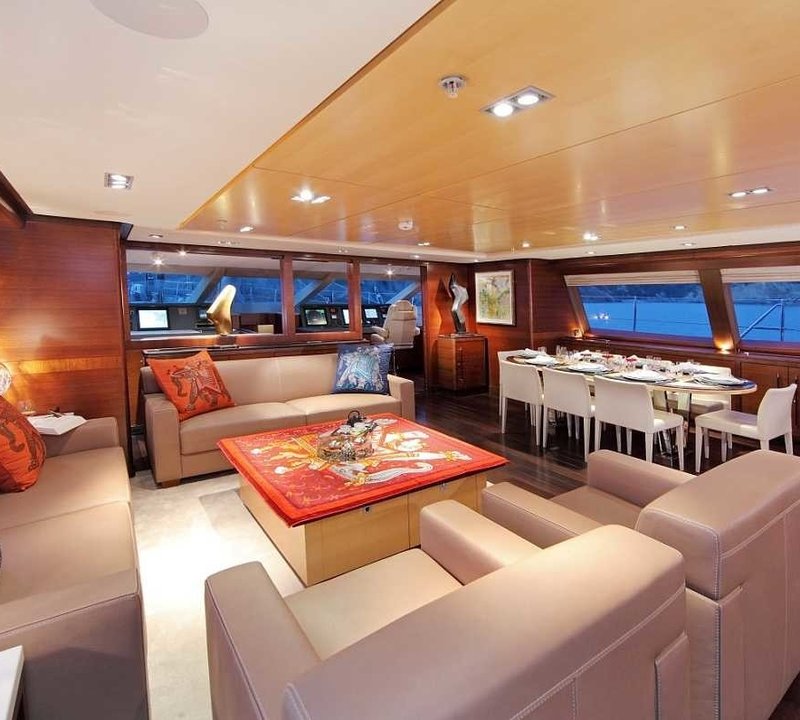 Saloon Aboard Yacht PRANA