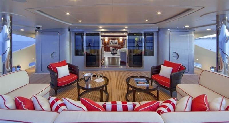 Premier Aft Deck On Yacht LATITUDE
