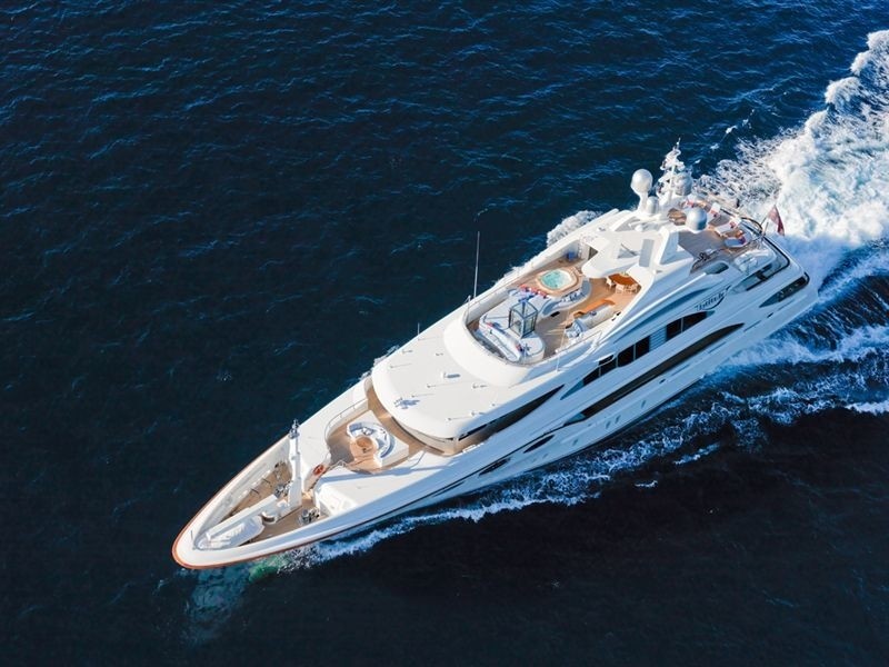 From Above Aspect On Yacht LATITUDE