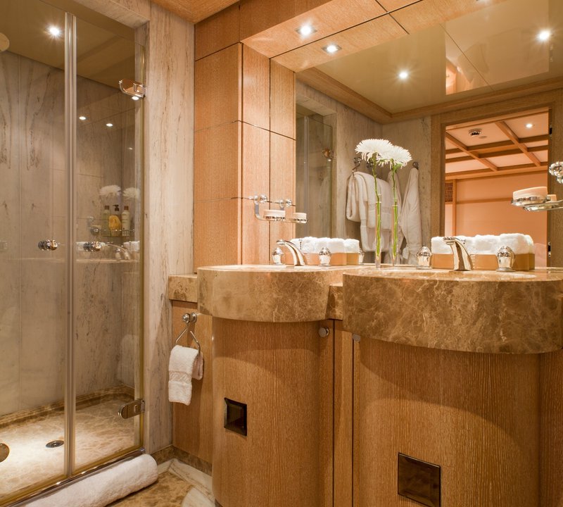 Guest's Bath On Board Yacht SUNRISE