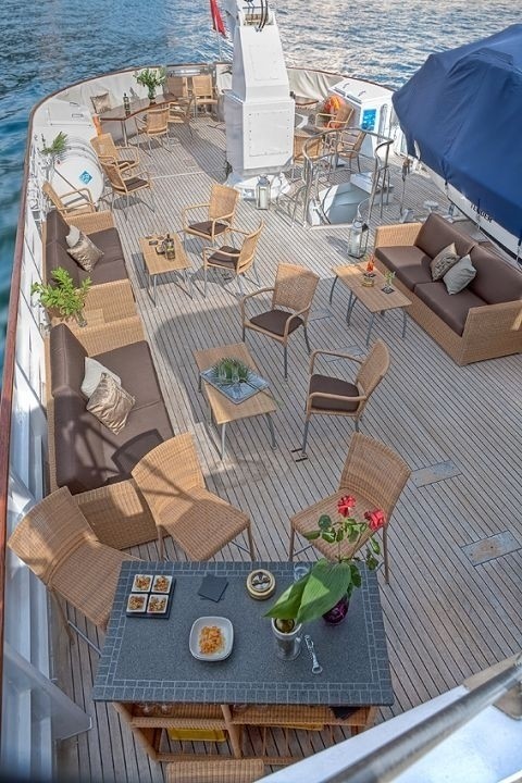 Aft Deck On Board Yacht SANSSOUCI STAR
