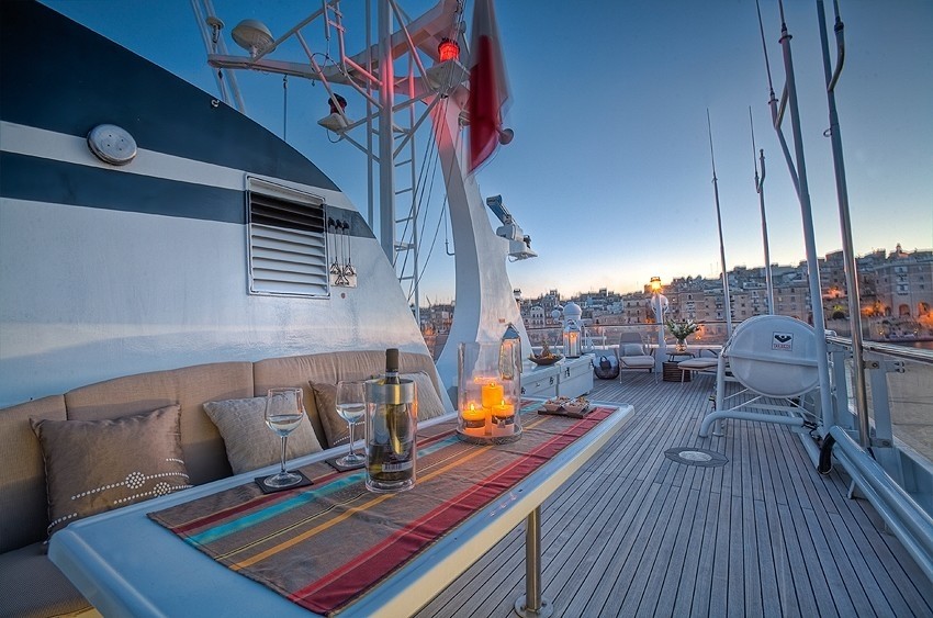 Deck Sitting Aboard Yacht SANSSOUCI STAR