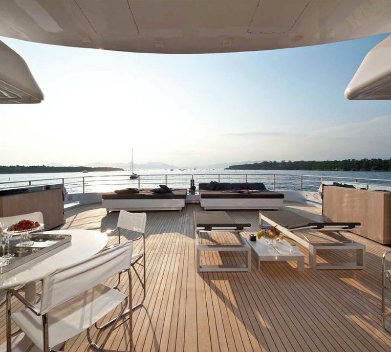 Sun Deck Aft On Board Yacht SYNA