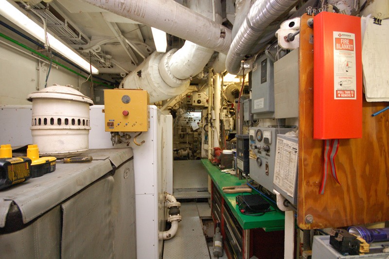 Engine Area On Board Yacht STARGAZER