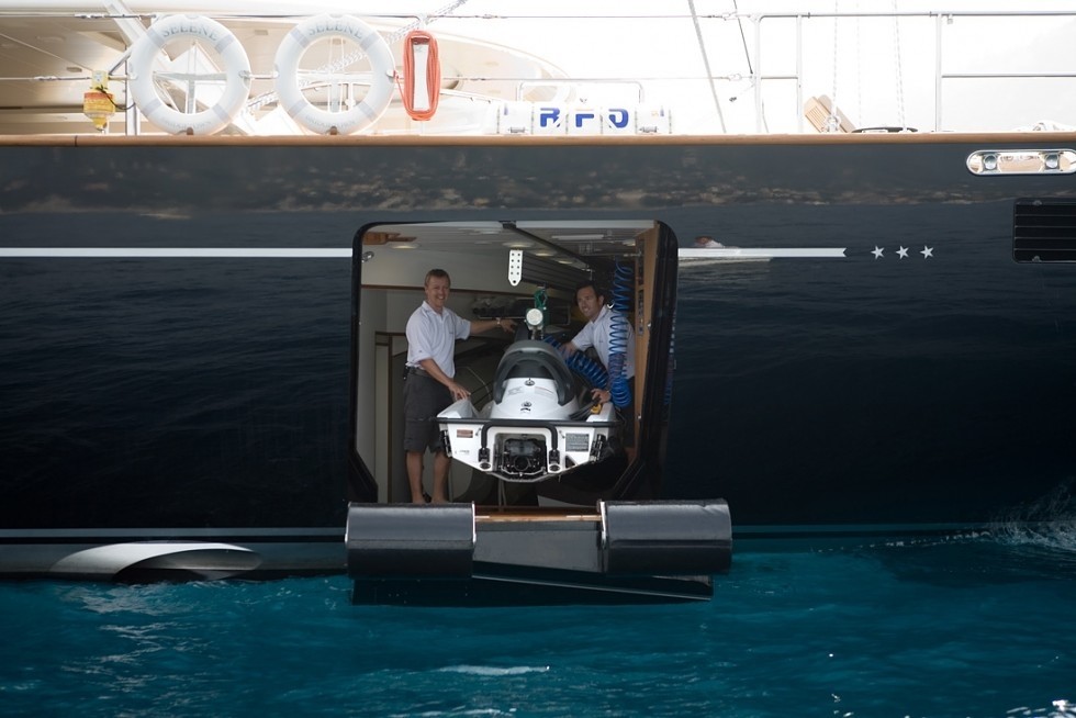 Ship's Tender Launch Aboard Yacht SELENE