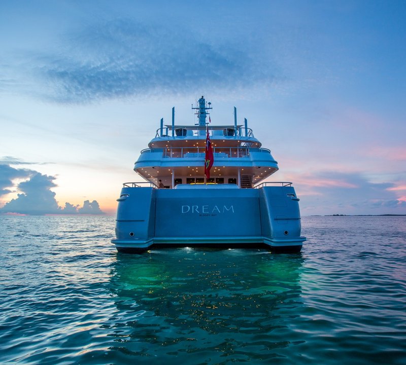 The 57m Yacht DREAM - Aft View
