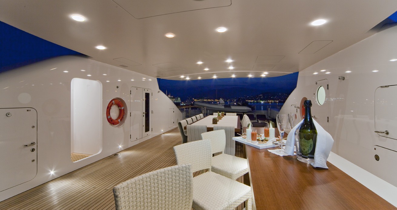 Top Aft Deck On Board Yacht BARAKA