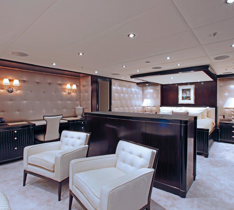 Lounging: Yacht CARPE DIEM's Main Master Cabin Captured