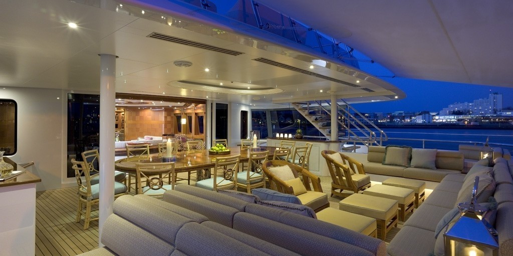 Bridgedeck Deck Aft Aboard Yacht LADY SHERIDAN