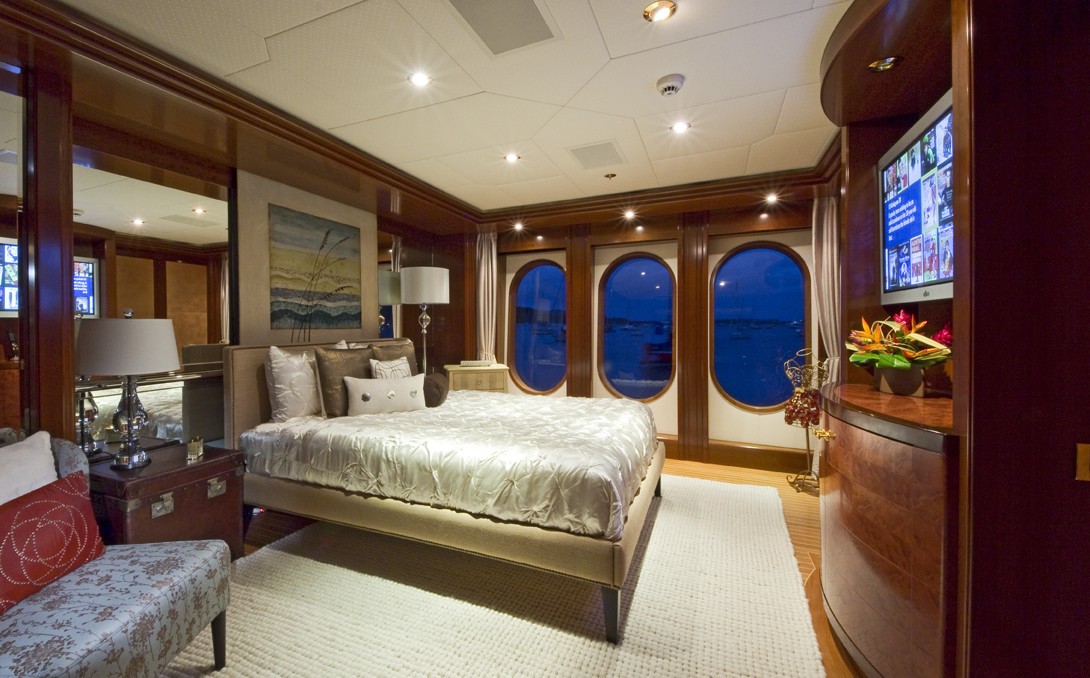Can Convert To Gymnasium: Yacht BLUE MOON's Seventh Cabin Pictured
