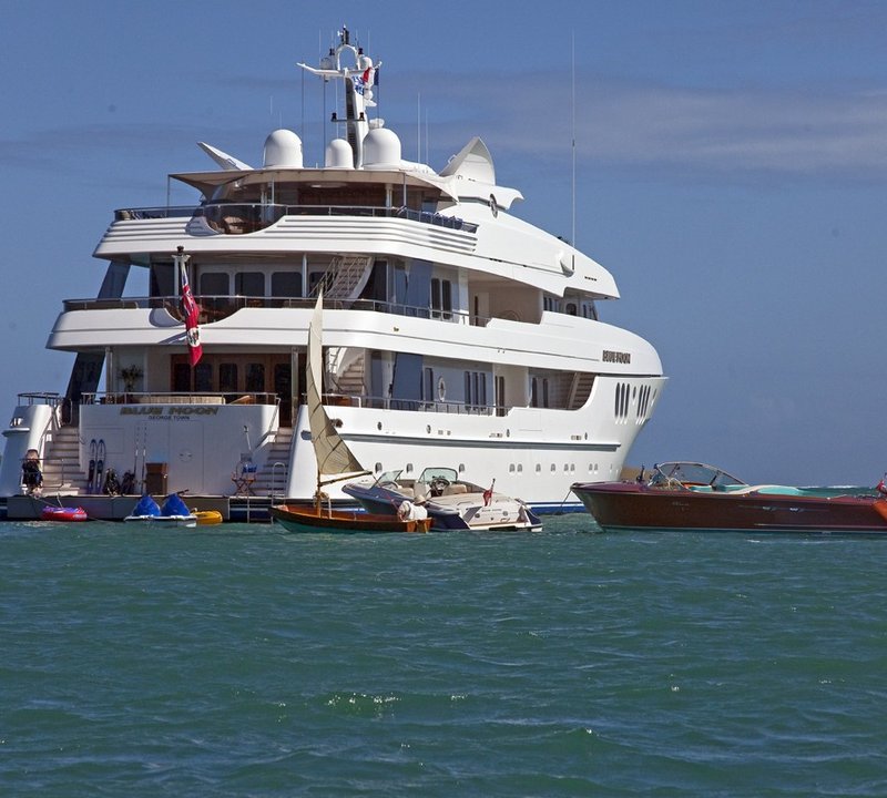 Aft Towable Ship's Tenders Aboard Yacht BLUE MOON
