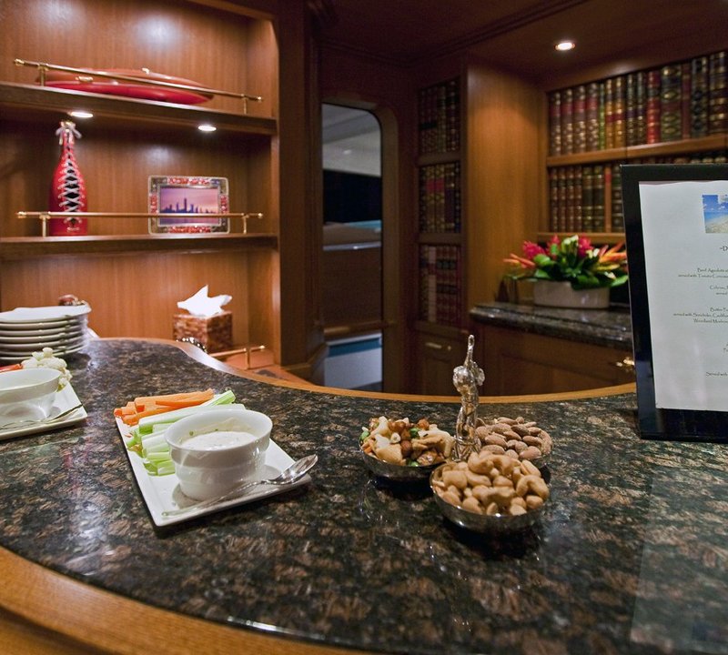 Drinks Bar On Board Yacht BLUE MOON