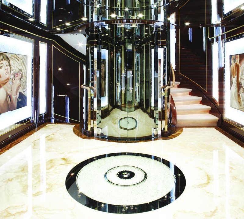Premier Entrance Aboard Yacht DIAMONDS ARE FOREVER