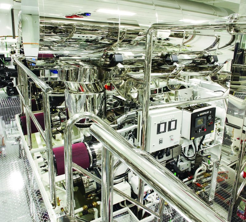 Engine Room Zone Aboard Yacht DIAMONDS ARE FOREVER