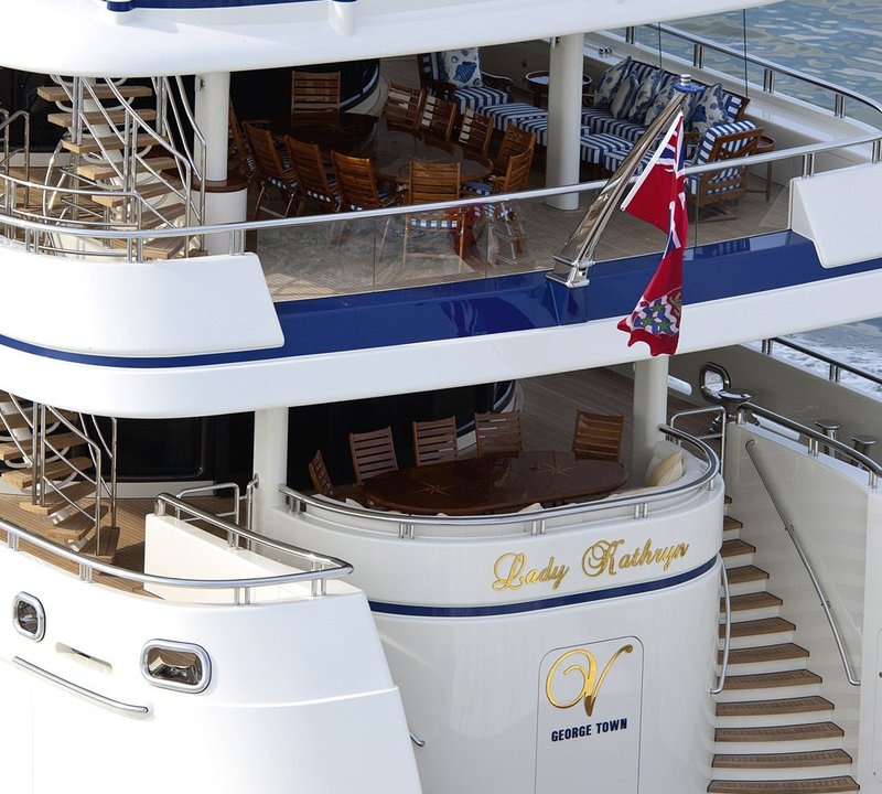 Aft Aboard Yacht LADY KATHRYN V