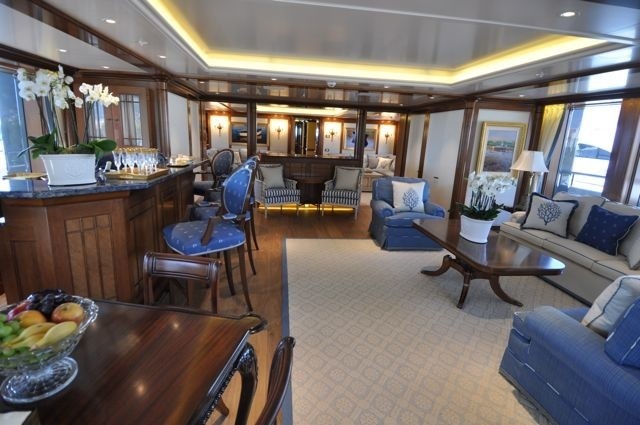 Boat Deck Lounging On Yacht LADY KATHRYN V