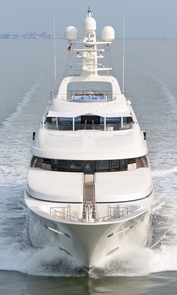 Ship's Bow Aboard Yacht LADY KATHRYN V