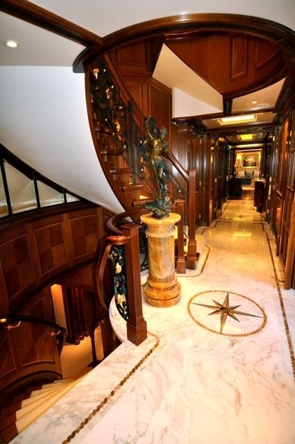 Lobby Aboard Yacht LADY KATHRYN V