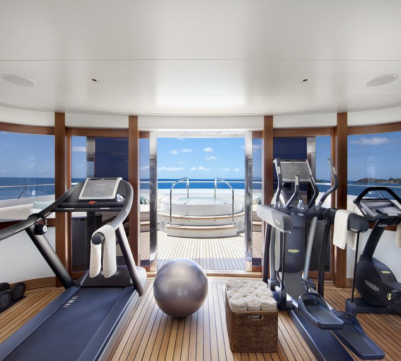 Extensive Gymnasium Aboard Yacht LADY BRITT