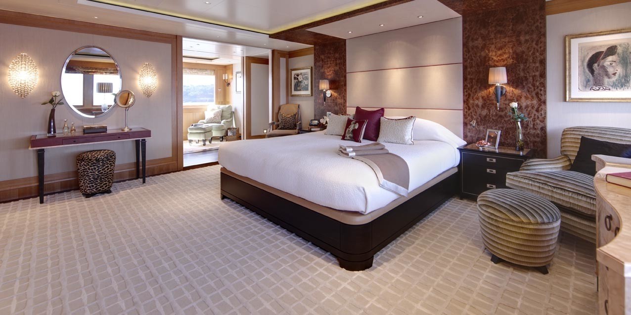 Main Master Suite On Yacht LADY BRITT
