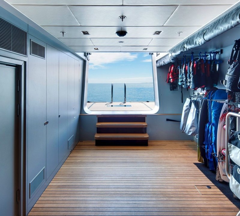 Gymnasium With Swimming Deck On Yacht VERTIGO