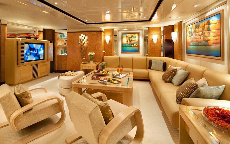 Library Aboard Yacht SYCARA V