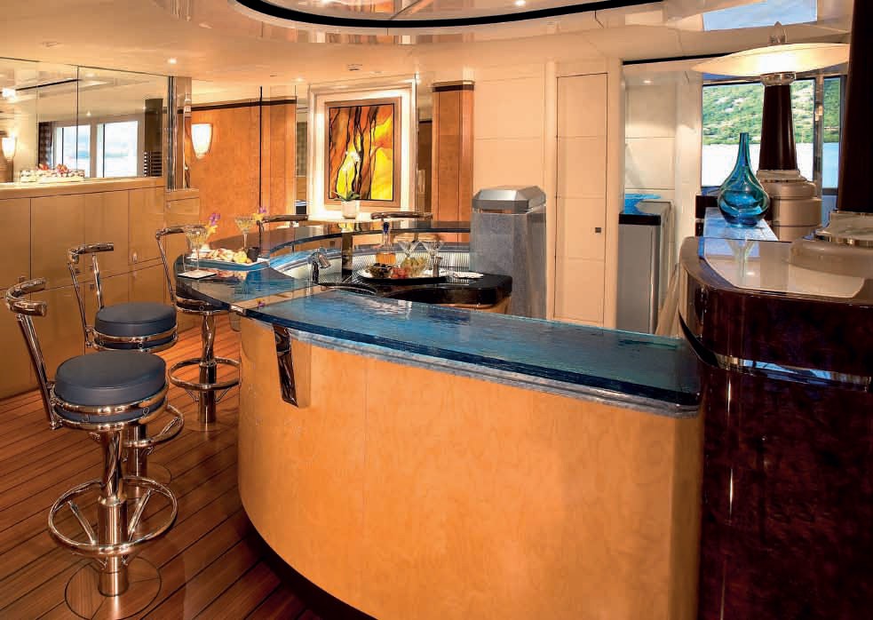 Profile Aspect: Yacht SYCARA V's Drinks Bar Captured