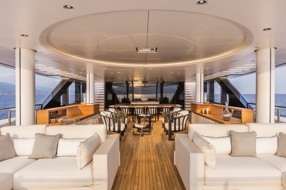 Top Deck Sitting On Board Yacht SUERTE