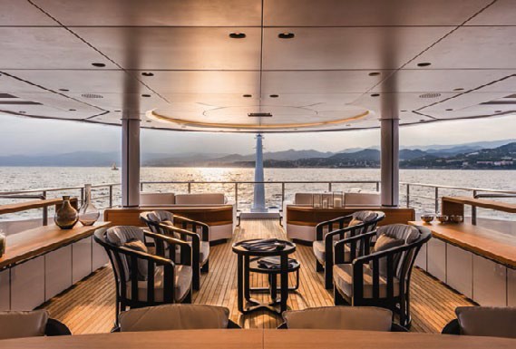 Top Deck Aft Aboard Yacht SUERTE
