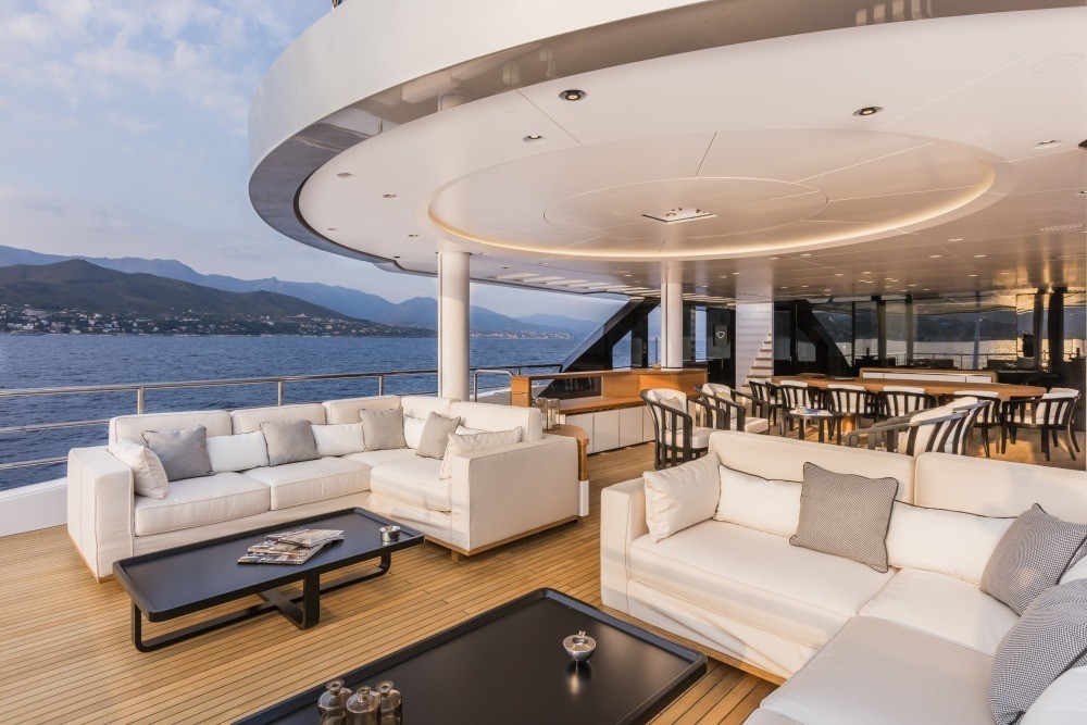 Top Deck Aft Sitting On Board Yacht SUERTE