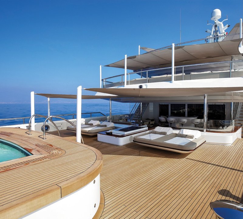 The Jacuzzi Pool Upon The Sun Deck On Board Yacht GRACE E