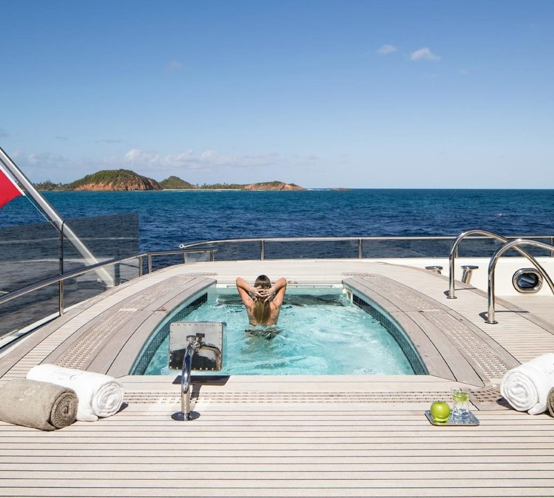Swim Swimming Pool Upon Premier Deck On Board Yacht GRACE E