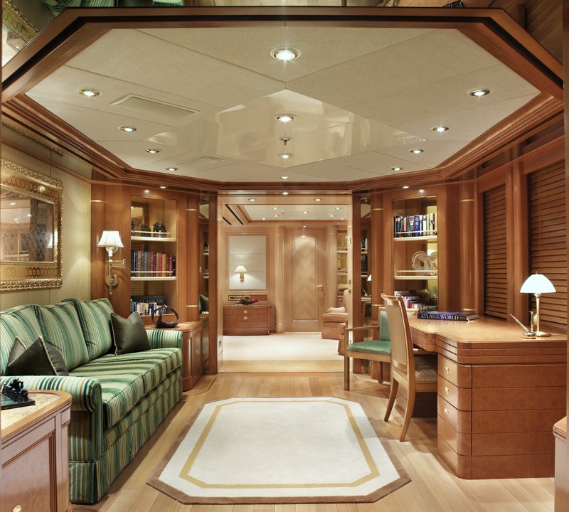 Evening: Yacht LAUREL's Main Master Study To Main Master Suite Captured