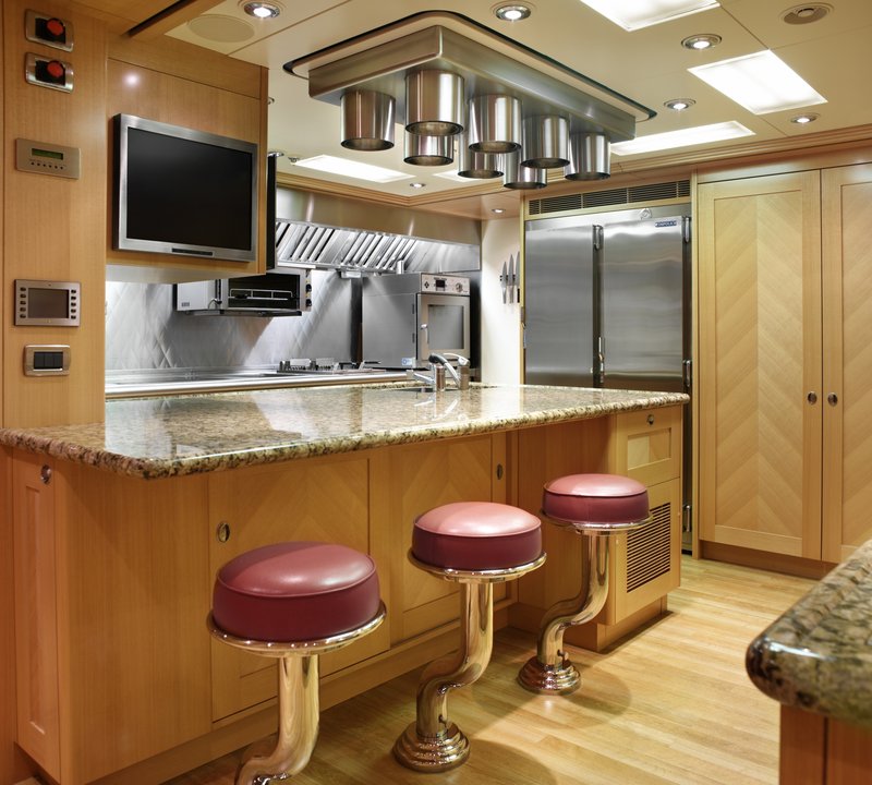 Ship's Galley On Yacht LAUREL