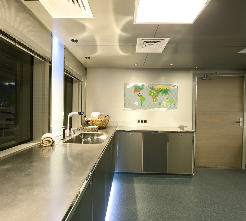Counters: Yacht NAIA's Ship's Galley Photograph
