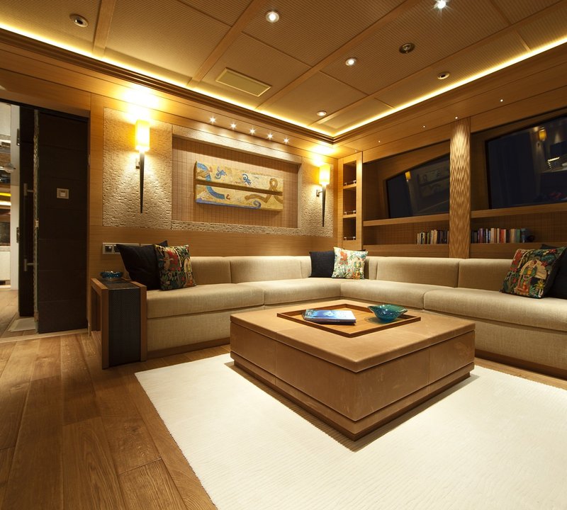 Main Master Lounging Aboard Yacht NAIA