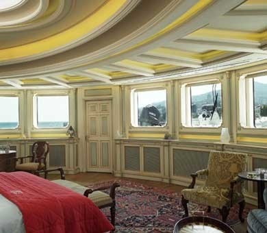 Window View: Yacht SAMAR's Main Master Cabin Pictured