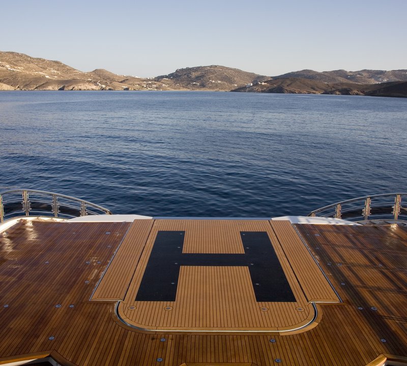 Helicopter Pad Aboard Yacht ALFA NERO